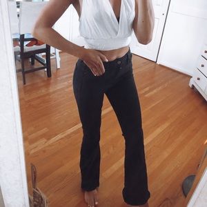TopShop Black flare jeans